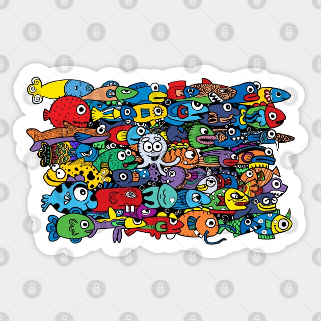 doodle marine life Sticker by Mako Design 